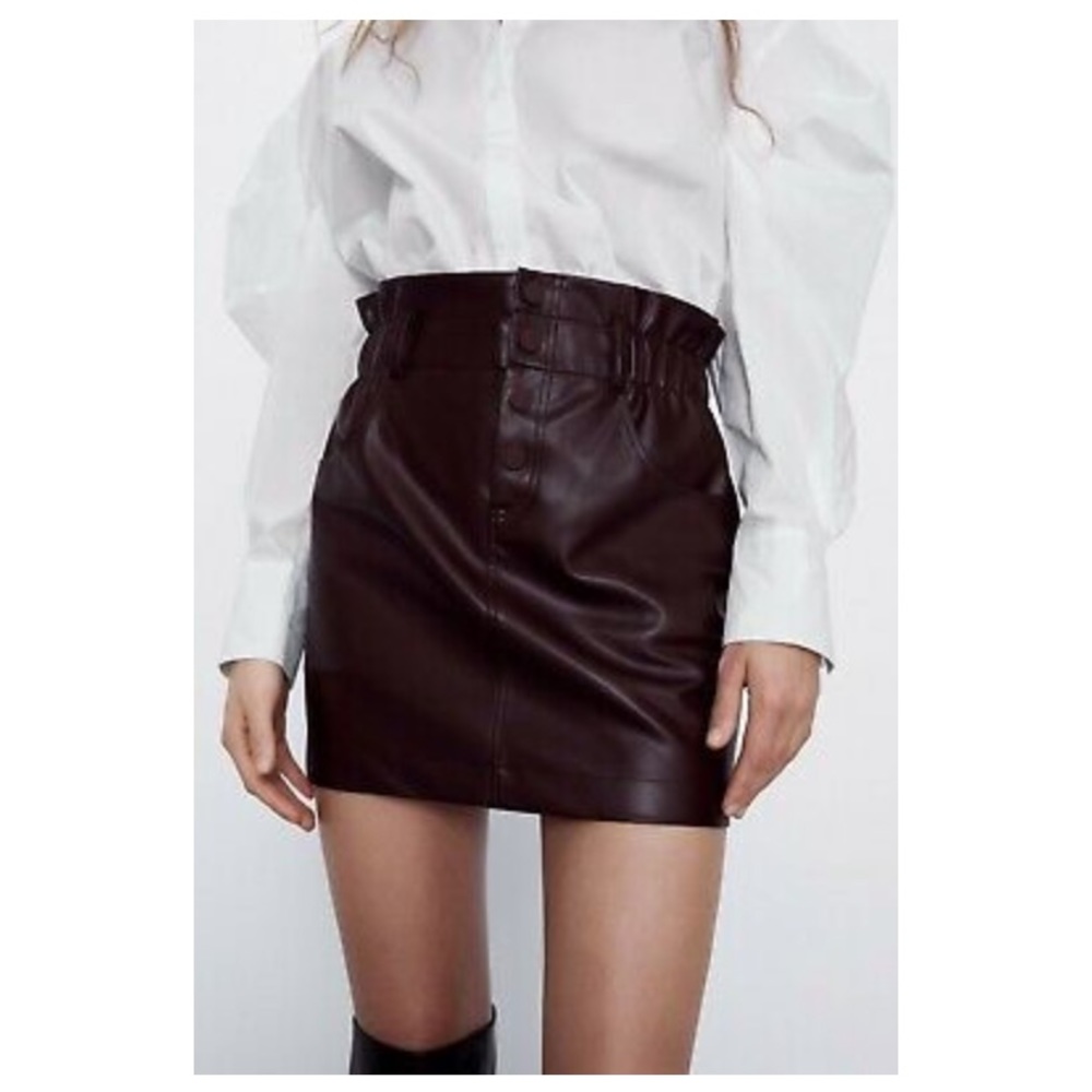 Zara Faux Leather Skirt